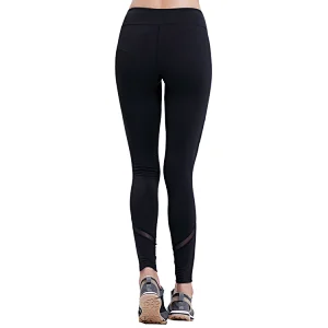 Fashion design plus size  soft breathable mesh yoga tights women  leggings fitness
