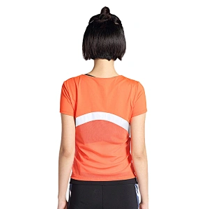 Dry Quick Short Sleeve Gym Round Neck Women's Slim Fit Sport T-shirt  sport Custom printing women workout t shirt