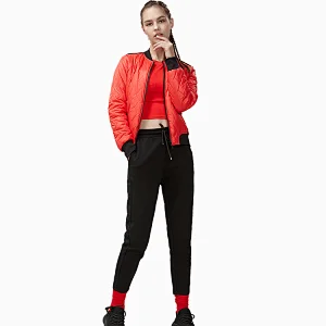 2020 Winter ladies  quilted square stripe fitness jacket workout style women's jacket