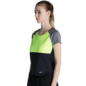 Custom women Designed tee dry fit workout gym running active sportswear fluo summer T shirt