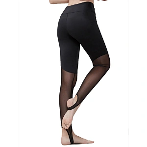 Custom seamless compression tummy control sports tights denim mesh fitness yoga leggings