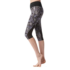 Hot sales custom printed half tight leggings gym fitness sports yoga brown leggings
