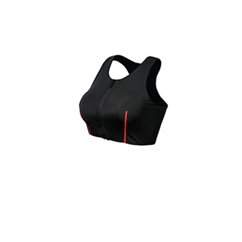 Wholesale custom design front zip sexy women sports bra