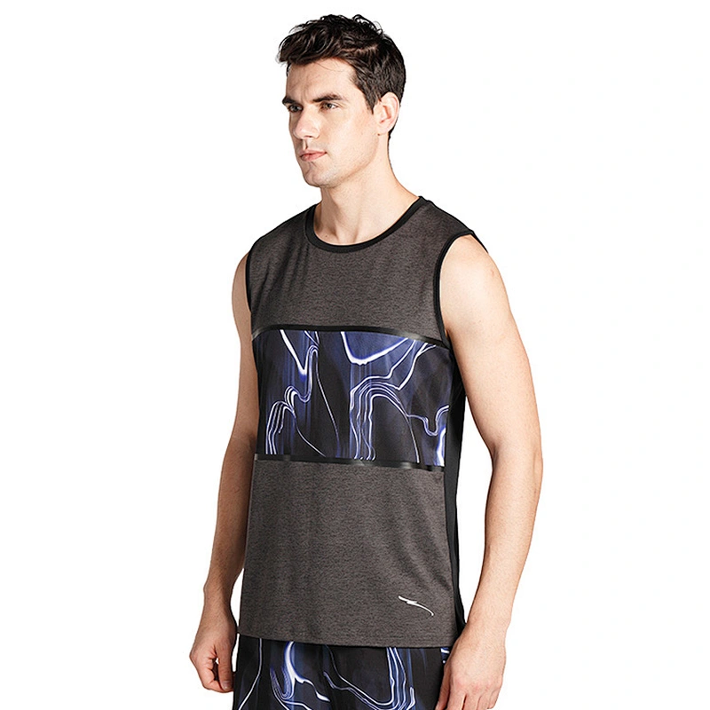 Mens running sport vest sublimation printing  mesh tank top
