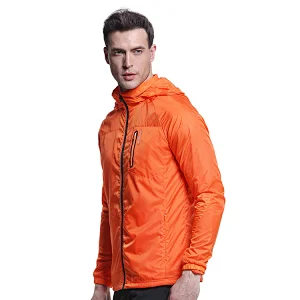 Sun protection breathable windproof woven outerwear sportswear running men UPF hoody skin jackets with waterproof zip