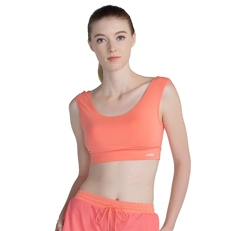 2020 new design sexy yoga bra women lifestyle low shoulder Strapless Sports Bra