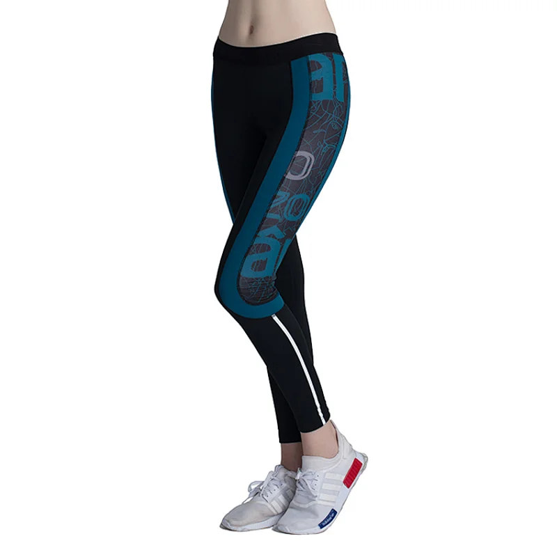 Wholesales custom athletics  spandex long running pants print leggings for women