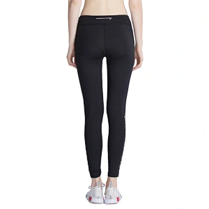 Fit pattern quick dry lightweight stripe logo tape sport yoga leggings  women compression tights