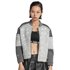 Burn Out printing tracksuits for women fitness running sportswear casual jacket