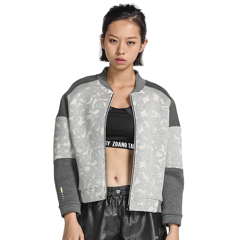 Burn Out printing tracksuits for women fitness running sportswear casual jacket