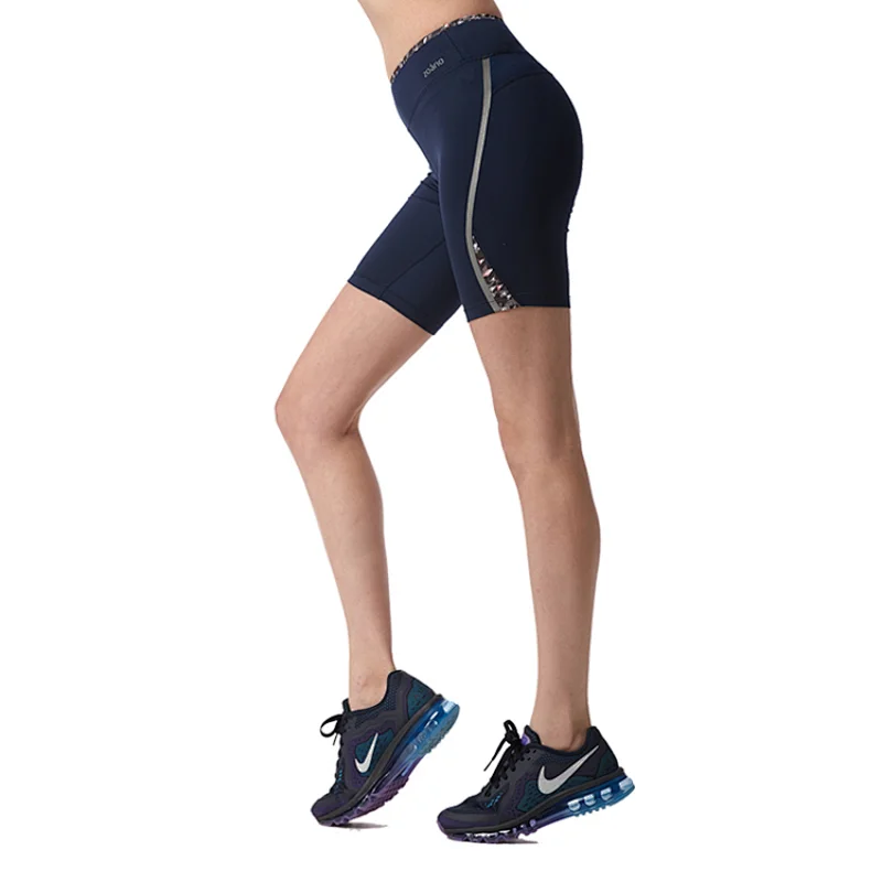 Custom quick dry breathable elastic waist yoga gym leggings fitness training running Sports Shorts