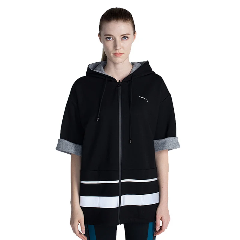 Women logo modest zipper tracksuit sports hoody wholesale velour jacket