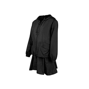 Factory cheap high quality long windbreaker jacket with  detachable bottom