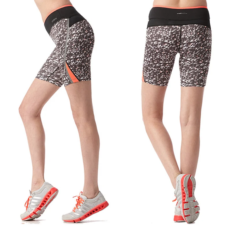 women high quality compression high waist printed camo shorts Hot Sell Women Sports Wear Short Great Stretch Yoga Shorts