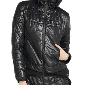 2021 new arrival winter ladies  quilted square stripe fitness jacket workout style women's jacket