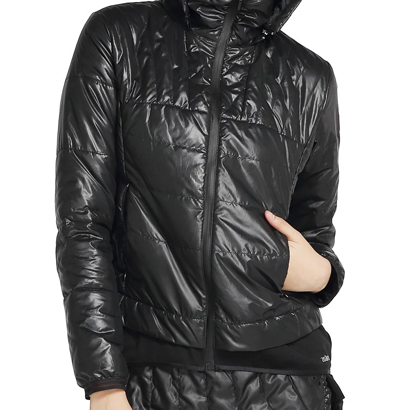 2021 new arrival winter ladies  quilted square stripe fitness jacket workout style women's jacket