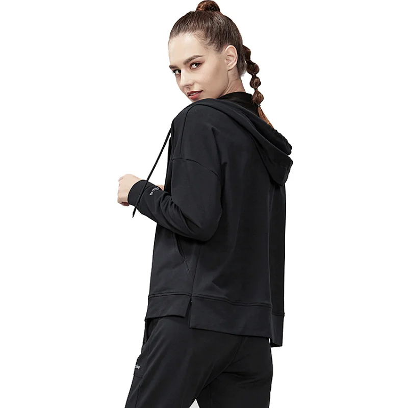 Breathable Quick Dry women's  white Hoody  Fitness Wear Outdoor Running Sports jacket