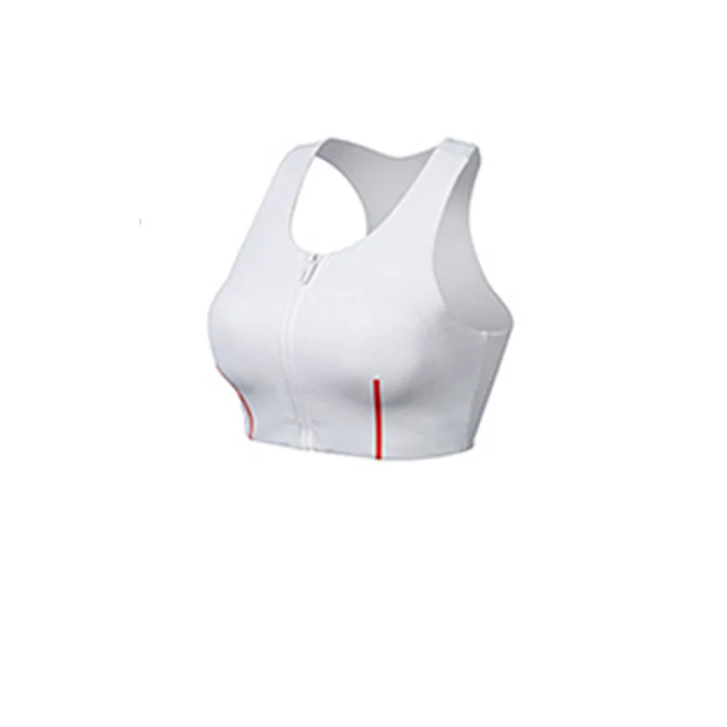 Wholesale custom design front zip sexy women sports bra