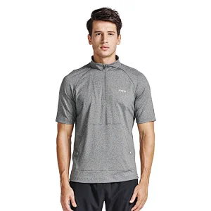 Quick Dry T-shirt half zip Sport Top Sportswear Training t Shirt men sport