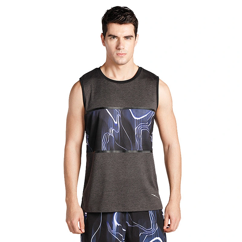 Mens running sport vest sublimation printing  mesh tank top