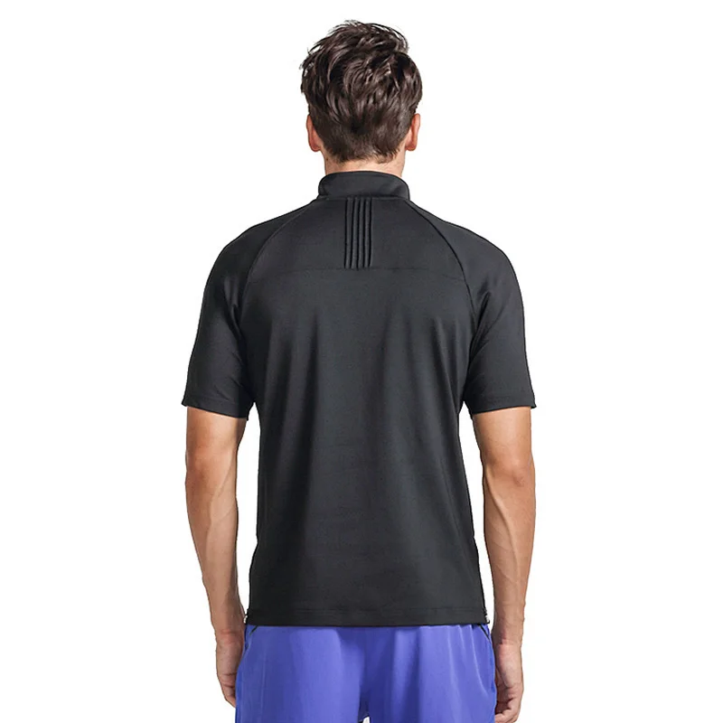 Quick Dry T-shirt half zip Sport Top Sportswear Training t Shirt men sport