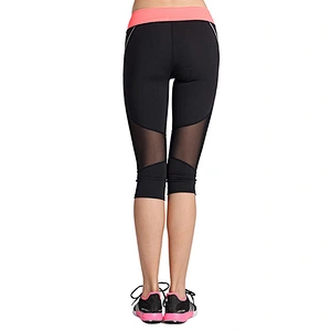 Wholesale running athletic half pants cheap mesh  yoga leggings