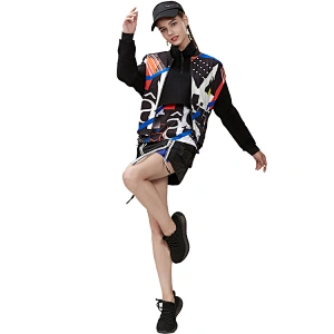 Wome Workout GYM Fitness Yoga Wear Sport Run Yoga active Quick Dry Sport jacket  sublimation printing casual Long shirt