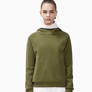 Custom logo color high quality korean style sweaters gym fitness running hoodie for women