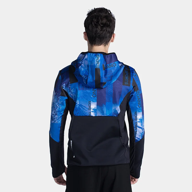 Fashion  sports hoodie longsleeve t shirt with high collar hoodie  for mens
