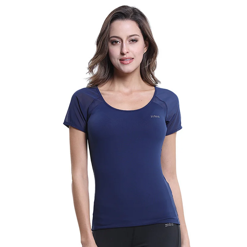 Lady's Sports Wear Top women sports t-shirt melanin dry fit running t shirt