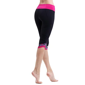 Wholesale homme leggings custom logo half tight for women with mesh
