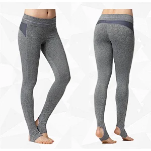 Customized oem  summer fashion  Stirrup Trousers  foot tights sport workout  grey tights women yoga leggings