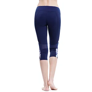 wholesale price fashion mesh inset athletic tights sets waist elastic yoga gym leggings