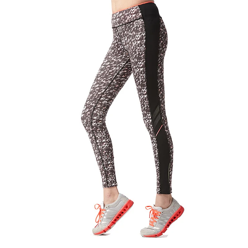 Technology Oem Spandex mesh running sport wear gym leggings flower pattern printed yoga pants for women