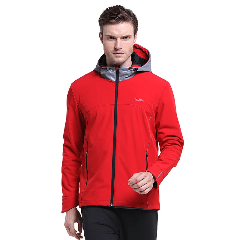 Men's  lightweight  vitality street fashion simple zipper sports pattern windproof hooded Long Sleeve Jacket