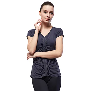 Factory designed wholesales model solid basic running  wear yoga gym sports active t shirt