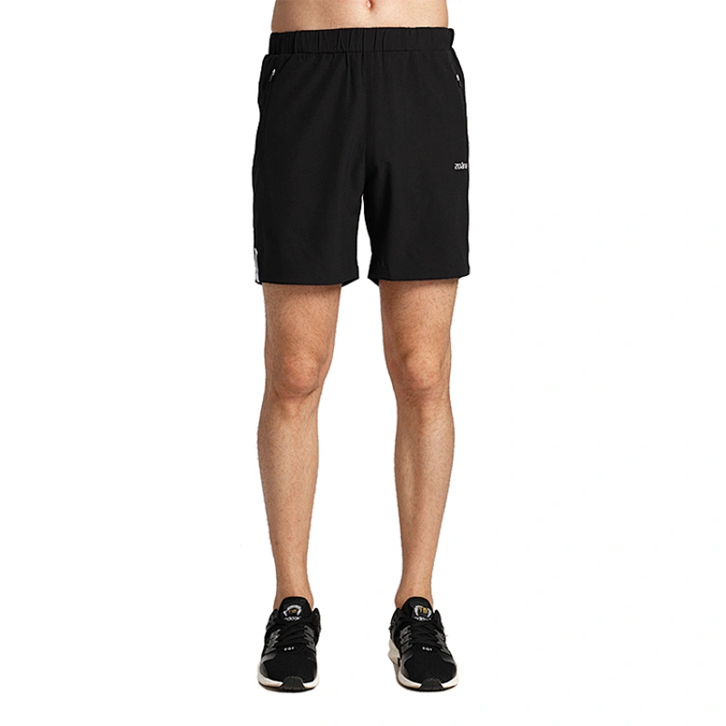Spandex polyester sport workout summer  flat front active waistband fitness shorts training pants for men