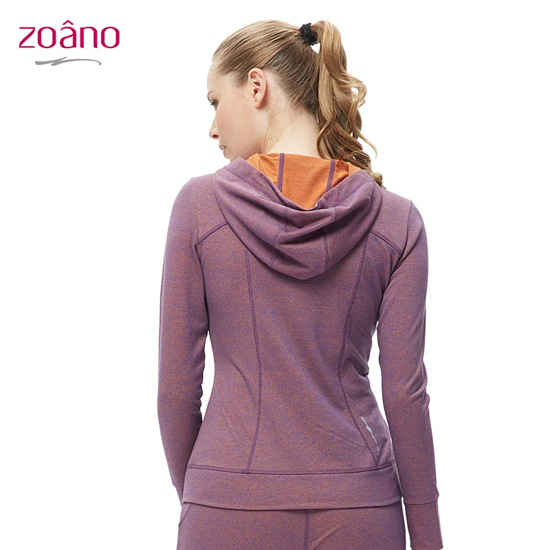 Custom wholesale running fitness  print logo woman sportswear  hoodie