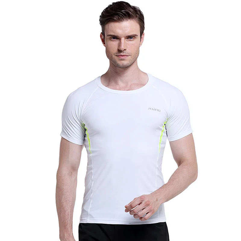 Fitness Sports Elastic Clothing Athletic Bodybuilding muscle fit Mens Running T Shirts sport