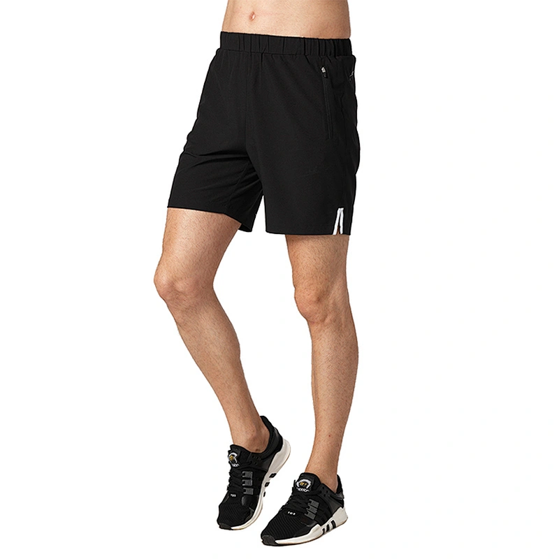 Spandex polyester sport workout summer  flat front active waistband fitness shorts training pants for men