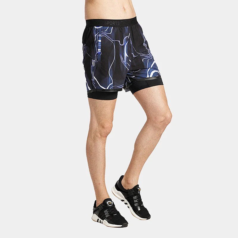 Men's custom design summer Yoga Running Athletic Shorts 2-in-1 Casual Jersey Shorts