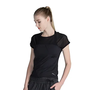 Wholesale t shirts manufacturing workout t shirt lain custom logo women's fast drying short sleeve t-shirt
