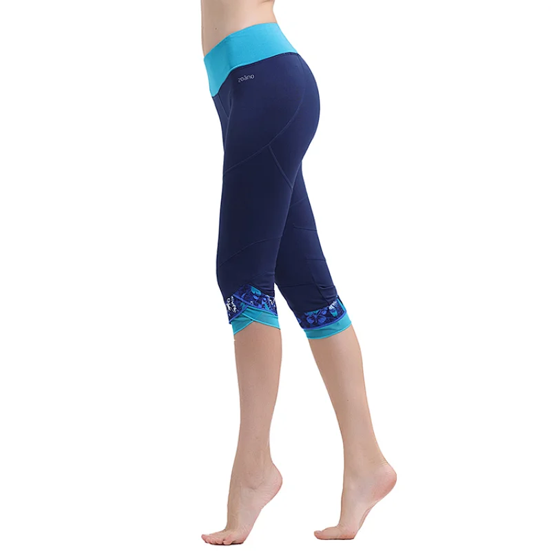 Wholesale homme leggings custom logo half tight for women with mesh