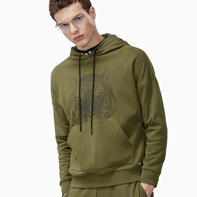 Fashion mens knitting pullovers hooded sweater Long Sleeve crop top
