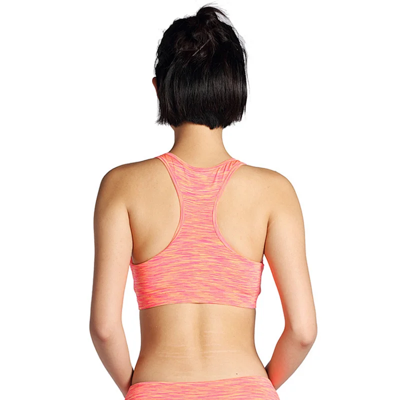 lady hot sexy yoga bra custom gym pushup strapless racerback Sports Bra