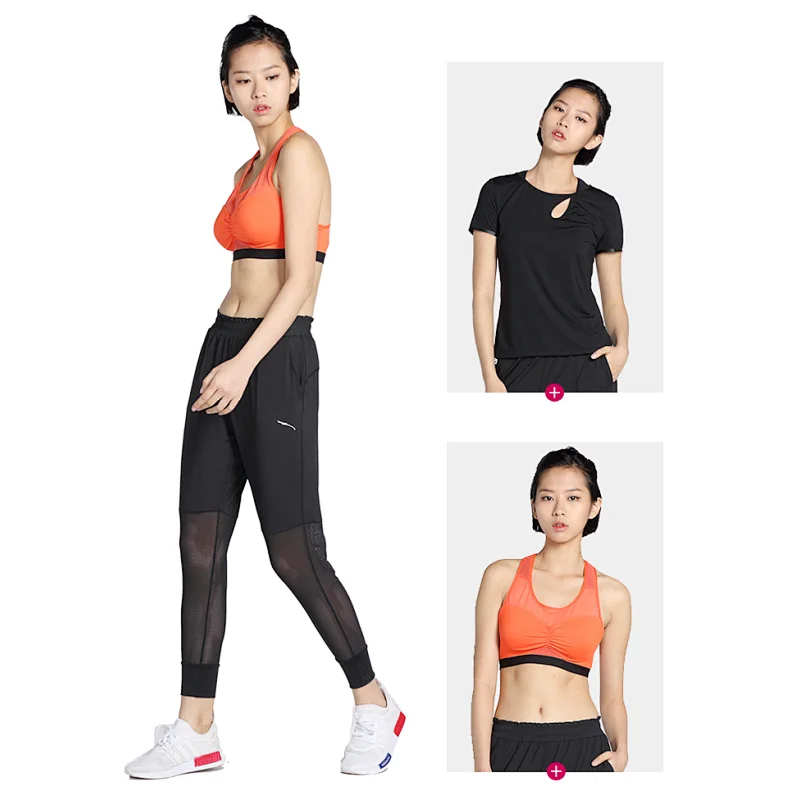 Wholesales comfortable pattern  breathable  workout fitness long loose pants women sport leggings with pockets