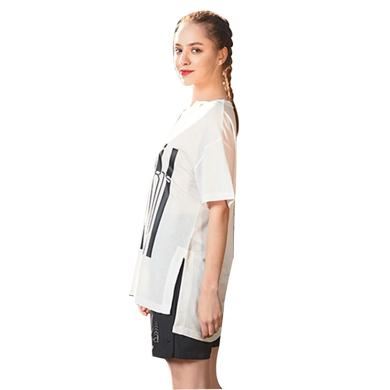 fast dry sport short sleeve t shirt for women casual running yoga off-white dry fit gym clothes