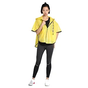 Women custom logo rain jacket waterproof sport clear pvc windbreaker fashion jacket