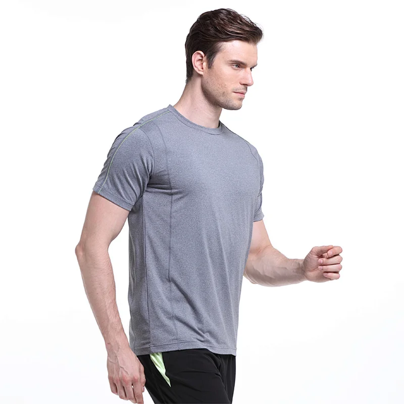 Wholesale Tee Men's Sports Wear T Shirt Mens  polyester sports shirt dry fit gym t shirt