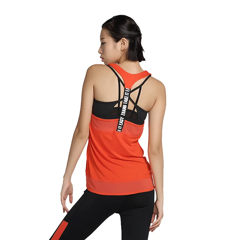 Custom logo designed tank top women gym solid breathable  for women plain running yoga gym wearcompression yoga  active wear
